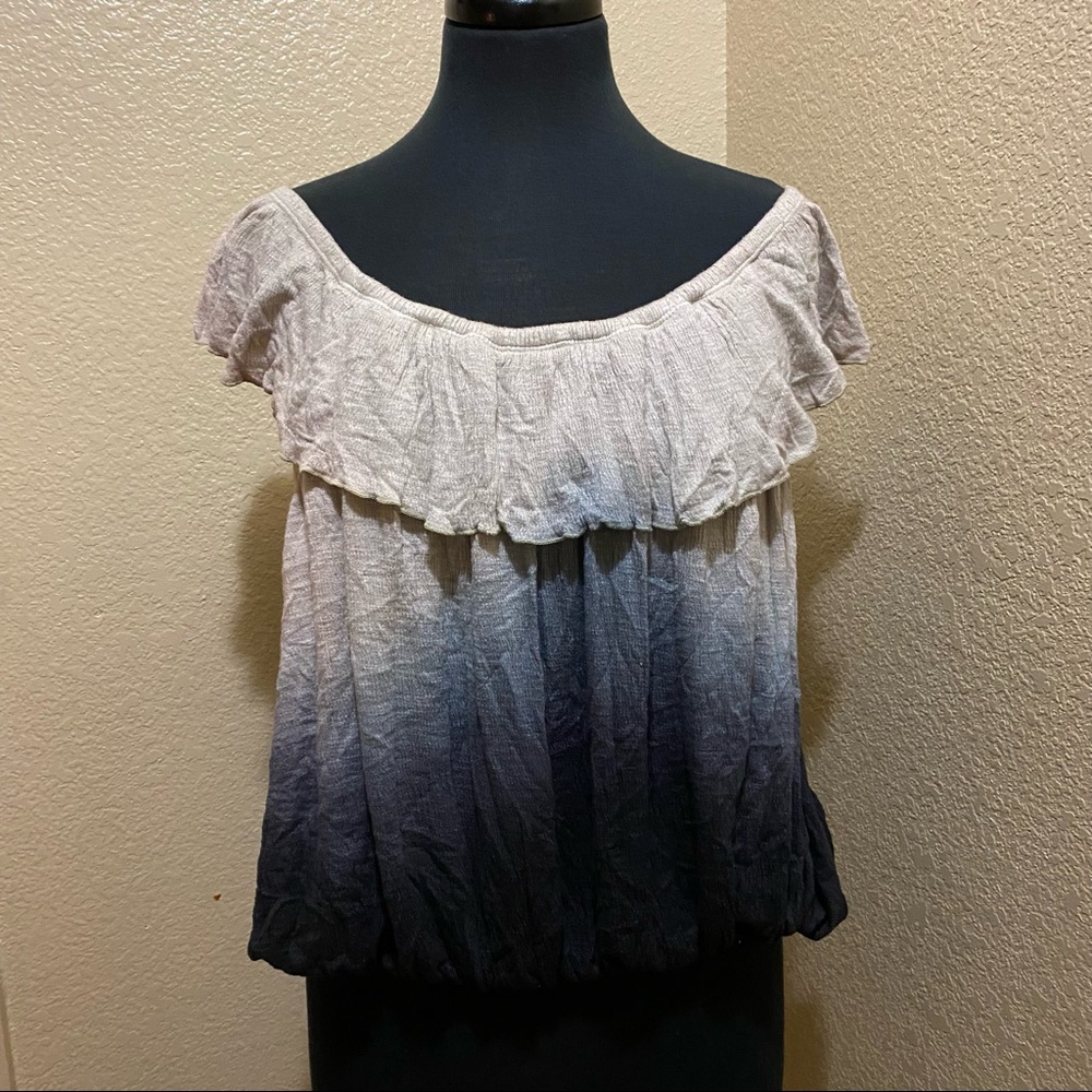 Free People ombre off the shoulder top sz L
